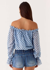 Shorts vaqueros Kayda de tiro bajo - Lavado azul