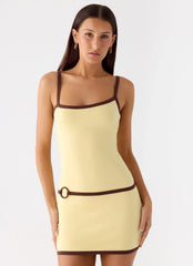 Minivestido asimétrico Felicia - Amarillo