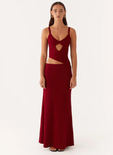 Vestido largo Jocelyn - Granate