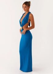 Vestido Largo Flossy - Azul Royal