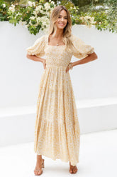 Maxivestido Bird Set Free amarillo