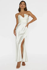Vestido maxi Blaise con escote asimétrico Pearl