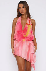 Minivestido Halter Time Of My Life Pétalo de Flor