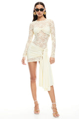 LIONESS Vestido Curto Midnight Manteiga