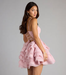 Vestido Skater Capas Lazado Eden