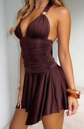 Use Somebody Mini Vestido Chocolate