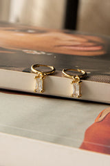 Pendientes de aro con colgante April Diamante Transparentes