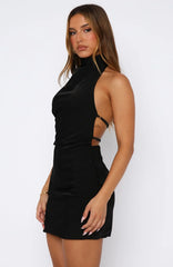 Minivestido Halter Just Small Talk Preto