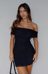 Minivestido con hombros descubiertos Got The Talent - Negro