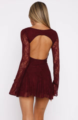 Minivestido With Every Heart Beat - Color Borgoña