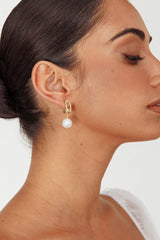 Pendientes Maia Pearl Diamante Oro