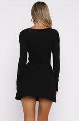 Minivestido de manga larga Take A Breath negro