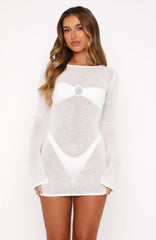 Vestido corto de manga larga Stand And Stare blanco