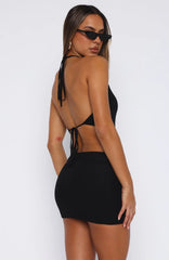 Minivestido Halter After Dark Negro
