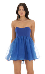 Vestido Corset Baby Doll Azul