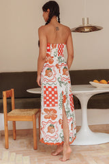 Vestido sin tirantes Cypress Ric Rac Trim Naranja