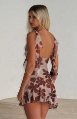 Minivestido Never Again estampado floral ámbar