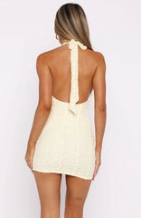 Minivestido Halter Soul Sister Crema