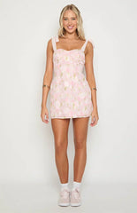 Minivestido floral rosa Bambi