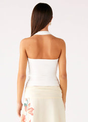 Top Halter Nera - Blanco
