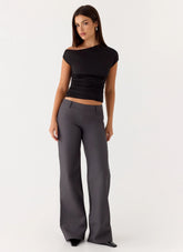 Pantalones de tiro bajo Hot as Ice - Gris