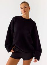 Jersey de punto oversize Jack - Negro