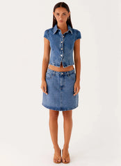 Camisa abotonada Stella - Azul