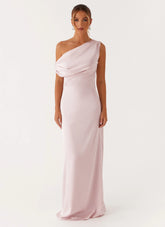Vestido maxi de satén Heart Of Glass - Rosa