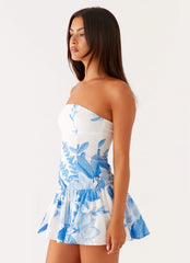 Minivestido Mario - Estampado floral azul