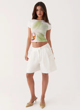 Camiseta corta Pistachio Lily - Verde
