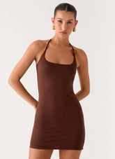 Minivestido Palm Beach - Chocolate