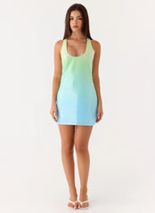 Minivestido de lentejuelas Mora - Ombre marino