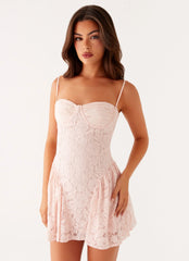 Minivestido Promenade - Rosa