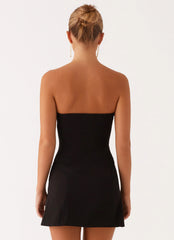 Minivestido strapless Patsie - Negro