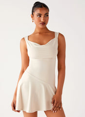 Minivestido Dune Whisper - Marfil