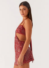 Minivestido Sahara Nights con Cuentas - Óxido