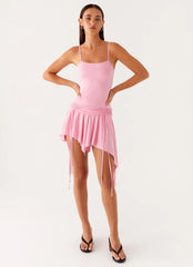 Minivestido de lino - Rosa bebé