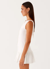 Minivestido de lino Meggie - Blanco