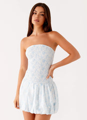 Minivestido Panorama - Floral Azul