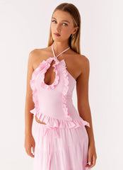Top de lino Mariella - Rosa