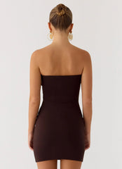 Minivestido Leroy Button - Chocolate