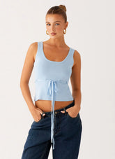Top de punto Macall - Azul
