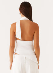 Top Halter Nina con Pañuelo - Blanco