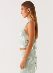 Top halter Radiate - Salvia