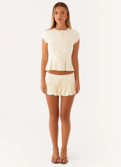 Blusa Landon abotonada - Limón
