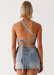 Top de mezclilla Maysa - Azul