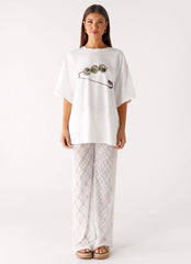 Pantalones de encaje Matcha - Blanco