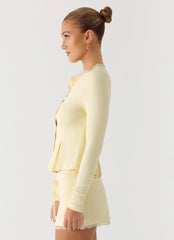 Top de manga larga Landon - Amarillo mantequilla