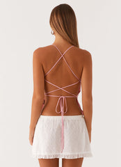 Top de tirantes de lentejuelas Kamilla - Rosa