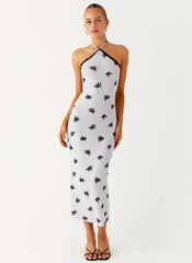 Vestido Midi Nestel Flock Halter - Lilás